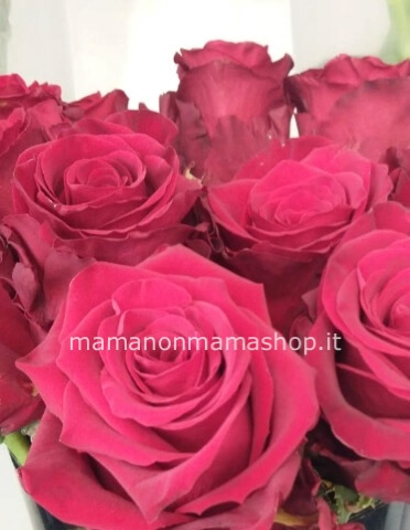 Bouquet di roselline rosse cm 40 (5>)