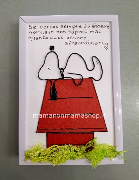 Cornice filo di alluminio  tema Snoopy